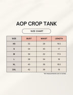 Paisley AOP Crop Tank Top