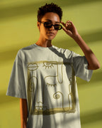Abstract Face Unisex Premium Oversized T-Shirt