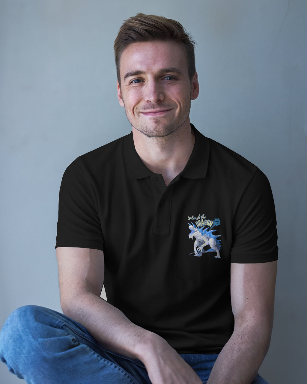 Dragon Men's Embroidered Polo