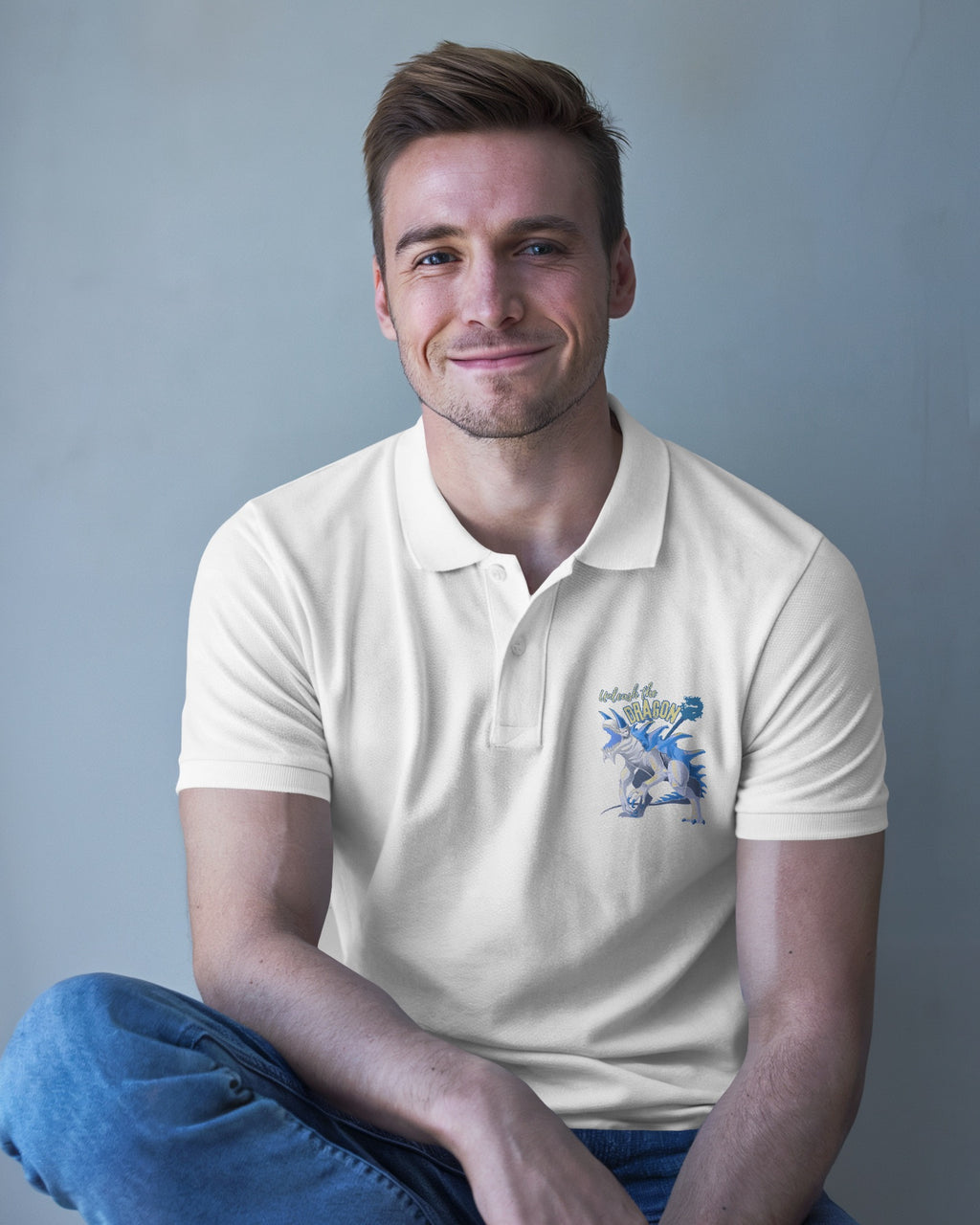 Dragon Men's Embroidered Polo
