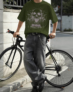 Melting Skull Unisex Premium Oversized T-Shirt