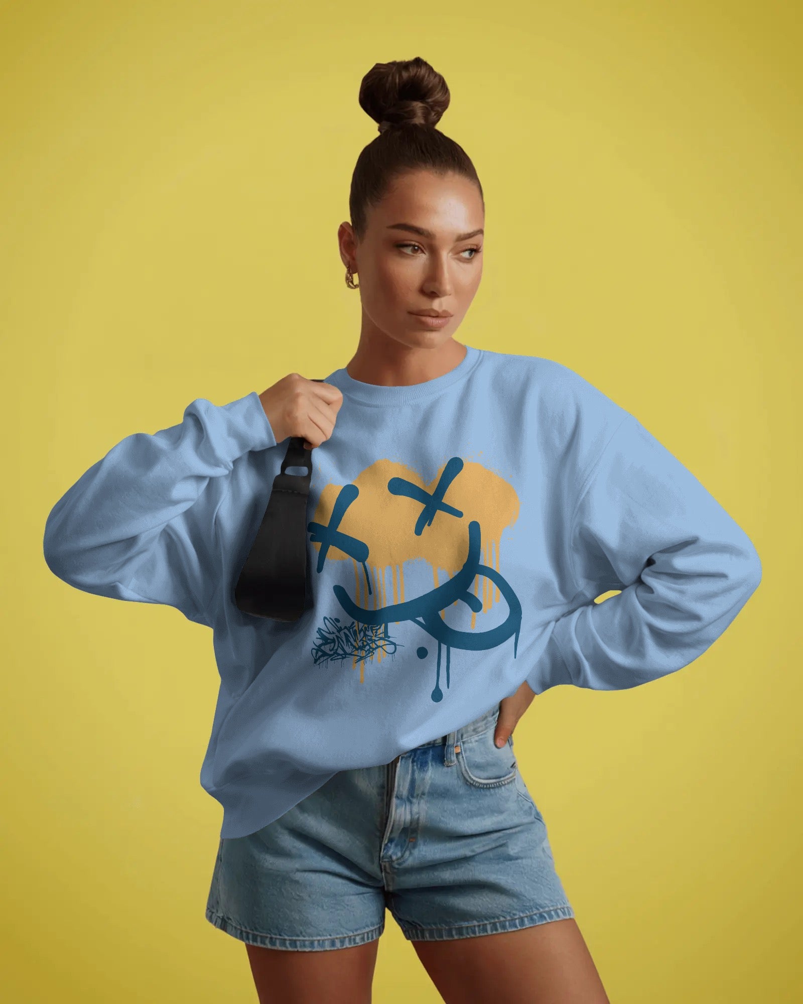 Mock Emoticon Unisex Sweatshirt