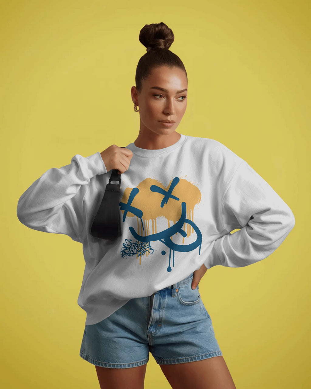 Mock Emoticon Unisex Sweatshirt